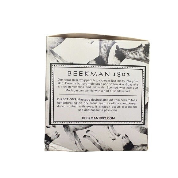 Beekman 1802 Pure Goat Milk Whipped Body Cream Vanilla Absolute 8oz New Sealed - Picture 3 of 6